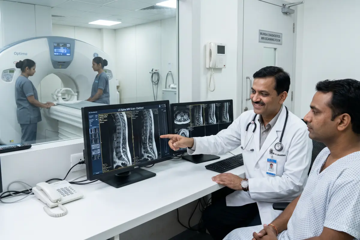 Expert Radiologist at Henotic Diagnostics interpreting CT Scan Findings
